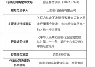 山西银行被罚90万元：因关联方认定不准确导致重大关联交易未经董事会批准等违法违规行为